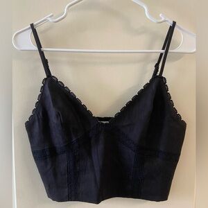 Jason Wu V-Neck Sleeveless Crop Top